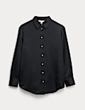 Satin Collared Button Through Shirt