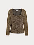 Sparkly Square Neck Top