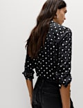 Foil Print Collared Shirt
