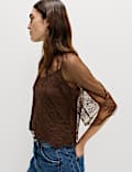 Lace Frill Neck Top