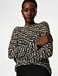 Mesh Jersey Printed Top