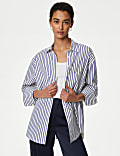 Pure Cotton Striped Collared Shirt