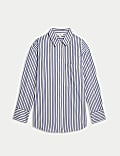 Pure Cotton Striped Collared Shirt