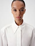 Cotton Waisted Padded Shoulder Shirt