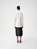 Cotton Waisted Padded Shoulder Shirt