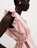 V-neck Frill Detail Top