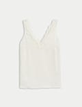 Satin Lace Insert Cami Top