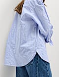 Pure Cotton Striped Oversized Shirt