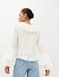 Frill Detail Embroidered Blouse