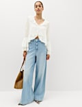 Frill Detail Embroidered Blouse