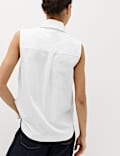 Pure Cotton Frill Collar Detail Shirt