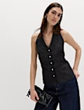 Jacquard-Oberteil mit Neckholder
