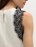 Asymmetric Lace Detail Top