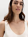 Satin Scoop Neck Cami Top