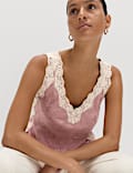 Jacquard Lace Cami Top