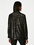 Sequin Collared Shirt