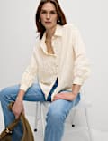 Crinkle Textured Collared Shirt