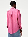 Oversized overhemd van puur katoen met kraag
