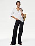 Tie Neck Frill Detail Blouse
