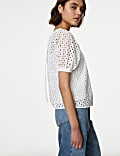 Pure Cotton Broderie Blouse