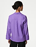 Linen Rich Popover Blouse