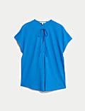 Jersey V-Neck Blouse