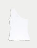 Jersey Textured One Shoulder Vest