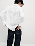 Embroidered Floral Collared Shirt