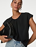 Blusa con cuello redondo