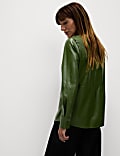 Faux Leather Shirt