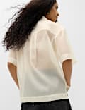Sheer Collared Utility Shirt