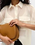 Sheer Collared Utility Shirt