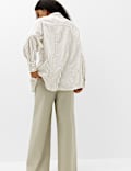 Pure Cotton Oversized Striped Shirt