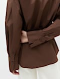 Pure Cotton Collared Waisted Shirt