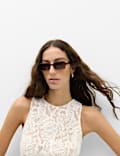 Lace Fitted Tunic Shell Top