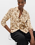 Polka Dot Collared Button Through Shirt