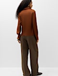 Satin Scarf Neck Blouse