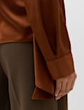 Satin Scarf Neck Blouse