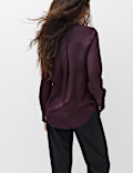 Satin Collared Button Through Shirt