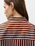 Pure Cotton Oversized Striped Shirt