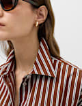 Pure Cotton Oversized Striped Shirt