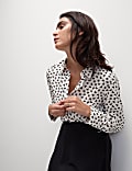 Printed Collared Button Through Shirt
