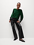 Jersey Sparkly Round Neck Blouse
