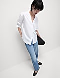 Chemise 100&nbsp;% coton à col en V