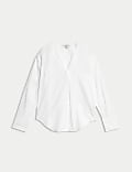 Chemise 100&nbsp;% coton à col en V