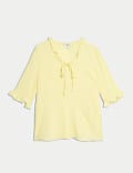 V-Neck Frill Detail Blouse