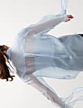 Bluse mit Perlen und Bindedetail