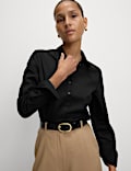 Cotton Rich Fitted Collared Shirt