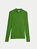 Modal Rich High Neck Regular Fit Top