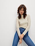 Cotton Blend Lace Top